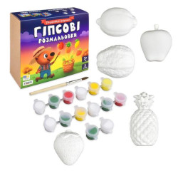 Набор для творчества Гипсовые раскраски: раскрась фрукты, ТМ Стратег, Украина