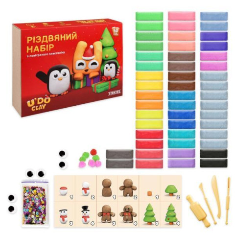 Набір для творчості "U'DO Clay: Різдвяний набір", ТМ Стратег, Україна арт: 31067S