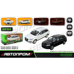 Машина мет. АВТОПРОМ 2 кольори 1:32 Audi Q7, бат, світло, звук, відкр.двері, в кор. 18*9*8см  арт: 68310