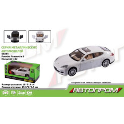 Машина мет. АВТОПРОМ, 1:32  Porsche Panamera S, бат, світ., звук,відкр..двері, в кор. 18*9*9см  арт: 68344біла