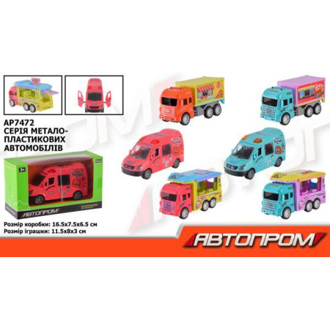 Машина мет. АВТОПРОМ, в кор. 16,5*9,5*6,5см  арт: AP7472