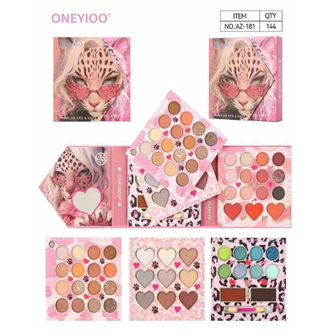 Набор косметики ONEYIOO Fashion Leopard Makeup Set, в кор. 13*13*2,5см
