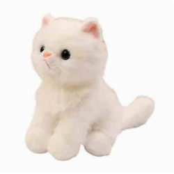 М'яка іграшка Кошеня нявчить 22см арт: ZIM-9білий