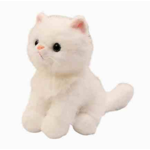 М'яка іграшка Кошеня нявчить 22см арт: ZIM-9білий