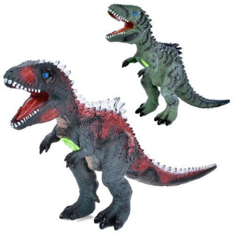 Фігурка динозавр, 39см, звук, світло, 2 кольори, бат(табл), пак. 39*24*11см  арт: 186-38