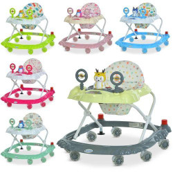 Ходунки, тварини, стопор, 6 кольорів, муз., світло,колеса 8шт, кор.   арт: M3168-1