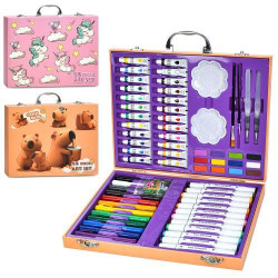 Набор для творчества маркеры двусторонние, фломастеры, акв.краски, краски 