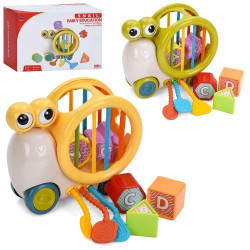 Игра Улитка, 16см, на колесах, грани-резинки, фигурки 5шт, подвижные детали, текстурные детали, 2 цвета, в кор. 20*14*9,5см 