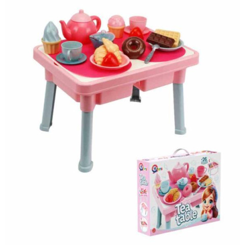 Столик с чайным набором, 26 предметов, в кор. 44*31.5*10см, ТМ Технок, Украина