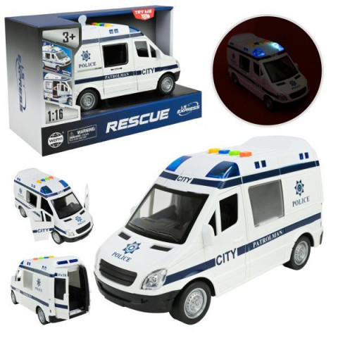 Машина бат. "Поліція" світло, звук, у кор. 27*11,5*16,5см  арт: WY590F