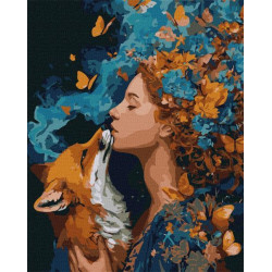 Картина по номерам "Оранжевый дух осени с красками металлик extra" 40х50см, термопакет, ТМ Идейка, Украина