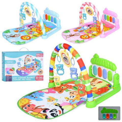 Коврик для младенца 70*45см, дуга, подвески 5шт 