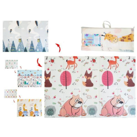 Коврик-мат XPE, 180*200см, двусторонний, толщина 8мм, текстурный, 3 вида, в сумке, 99*40*6см 