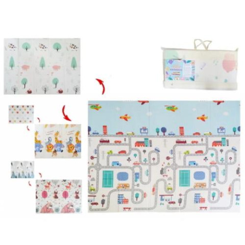 Коврик-мат XPE, 180*200см, двусторонний, толщина 8мм, текстурный, 3 вида, в сумке, 99*40*6см 