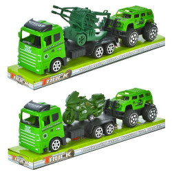 Трейлер інерція, 18см, військова техніка 11см , 2 види, в слюді, 32*7*10см   арт: MR895-32-33