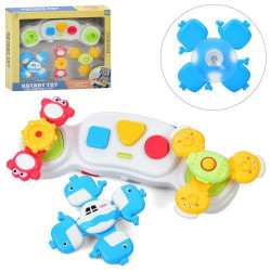 Брязкальце, ігрова панель на коляску, 27,5*10см, кріплення-ліпучки, музика, звуки тварин, звуки транспорту, спінер на присосці 3шт, на батар. в кор. 33*27*6см  арт: 2192E-48-1