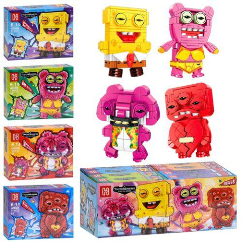 Конструктор Монстр, від 109дет, 4 види, в дисплеї, 38,5*15*17см  ) арт: H82008