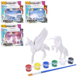 Набор для творчества, 2 фигурки, краски 6 цветов, кисточка, 4 вида 