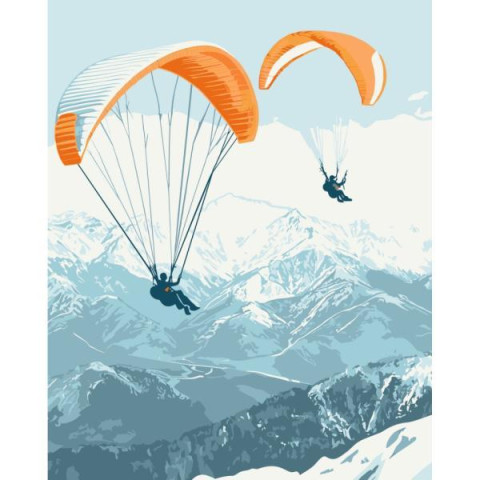 Картина за номерами "Парашутний спорт" 40*50см, ТМ ART Craft, Україна арт: 11073-AC