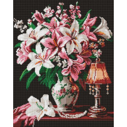 Алмазная мозаика "Изящные лилии" 40х50см, термопакет, ТМ Идейка, Украина