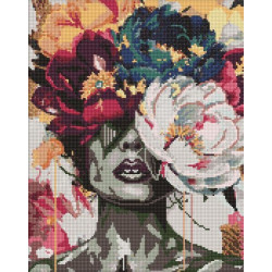 Алмазна мозаїка "Мрійливі півонії" 40х50см, термопакет, ТМ Ідейка, Україна арт: AMO20046