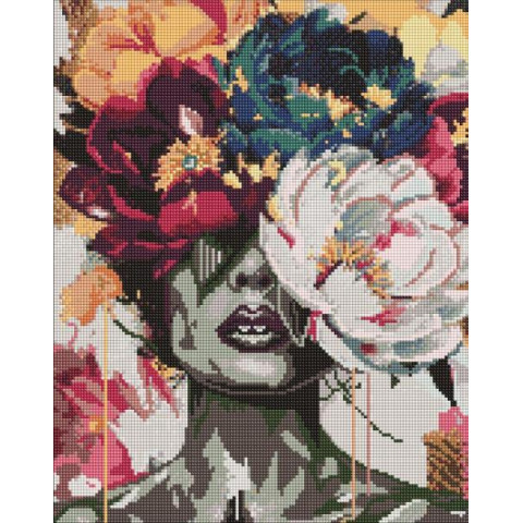 Алмазна мозаїка "Мрійливі півонії" 40х50см, термопакет, ТМ Ідейка, Україна арт: AMO20046