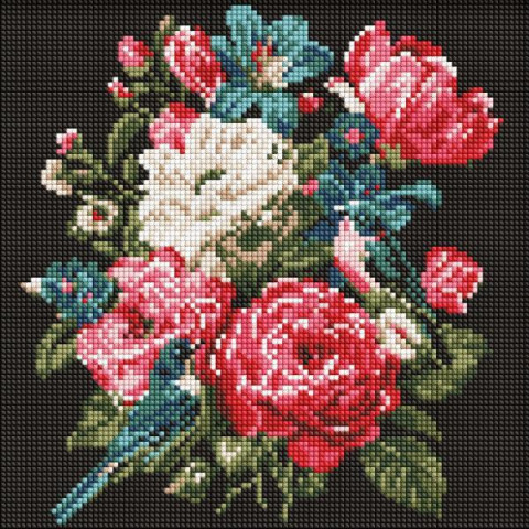 Алмазна мозаїка "Букет життя" 30х30см, термопакет, ТМ Ідейка, Україна арт: AMO20082