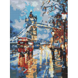 Алмазная мозаика "Дождливый мечтательный Лондон" 30х40см, термопакет, ТМ Идейка, Украина