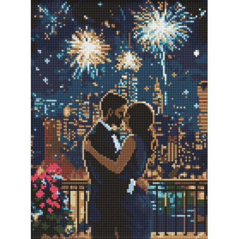 Алмазна мозаїка "Мить кохання" 30х40см, термопакет, ТМ Ідейка, Україна арт: AMO20086