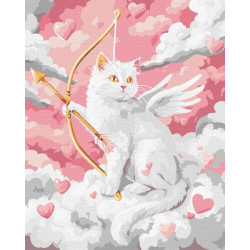 Картина по номерам "Кошачий Купидон" 40х50см, термопакет, ТМ Идейка, Украина