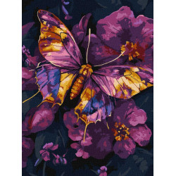 Картина по номерам "Золотая бабочка с красками металлик extra" 30х40см, термопакет, ТМ Идейка, Украина