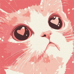 Картина по номерам "Влюбленный кот" 30х30см, термопакет, ТМ Идейка, Украина