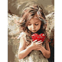 Картина по номерам "Ангел любви" 30х40см, термопакет, ТМ Идейка, Украина