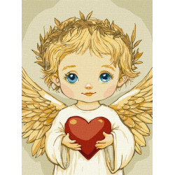Картина по номерам "Сердце ангела" 30х40см, термопакет, ТМ Идейка, Украина