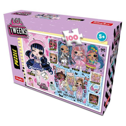 Пазли L.O.L. Surprise! Tweens Collection, 100 елементів, в кор. 27,5*18*5см, ТМ Ідейка, Україна арт: LP100-004