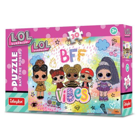 Пазли L.O.L Surprise! Rave The World, 30 елементів, в кор. 21*14*4см, ТМ Ідейка, Україна арт: LP30-005