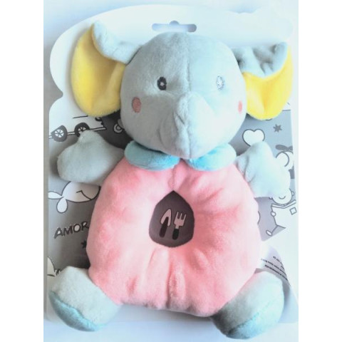 Брязкальце плюшеве Слоник, на планш. 22*12см, ТМ Tulilo, Польща арт: 9383