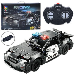 Конструктор р/у 2,4G, полиция, машина, 24,1см, 352дет, на батар. в кор. 54,5*35*7см 