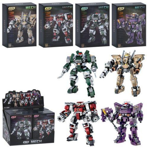 Конструктор робот, от 242дет, 4 вида, в дисплее, 31*21,5*16см 