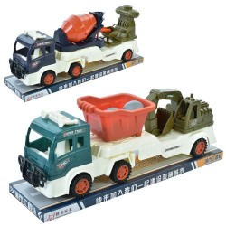 Трейлер инерция, стройтехника, 42см, подвижные детали, 2 вида, кор. 43*18*12,5см 