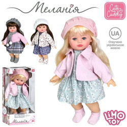 Лялька Меланія, 33см, музика- звук(укр), пісня, загадка, ходить, реагує на звук, на батар. в кор.24,5*35,5*11см  арт: M6199IUA