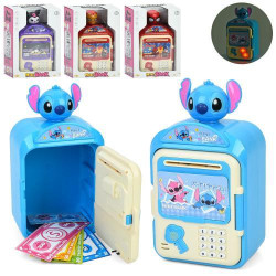 Копилка 17*26*13см, музыка, свет, ручка+2колеса, 3 вида 