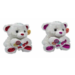 Мягкая игрушка Медведь с сердцем 26см муз.