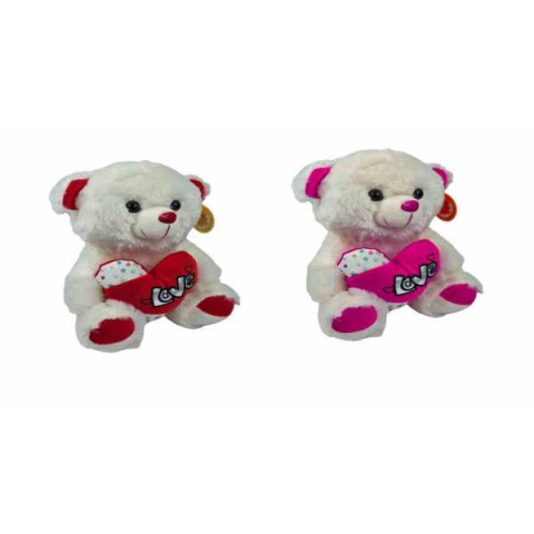 Мягкая игрушка Медведь с сердцем муз. 26см