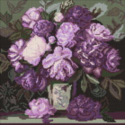 Алмазная мозаика "Мелодия лепестковых красок" 40х40см, термопакет, ТМ Идейка, Украина