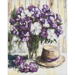 Алмазная мозаика "Цветочный натюрморт" 40х50см, термопакет, ТМ Идейка, Украина