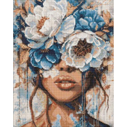 Алмазна мозаїка "Пелюстки Погляду" 40х50см, термопакет, ТМ Ідейка, Україна арт: AMO20222