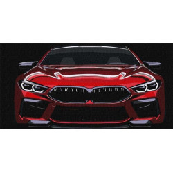 Картина за номерами "Розкішний червоний" 40х80см, термопакет, ТМ Ідейка, Україна арт: KHO5160