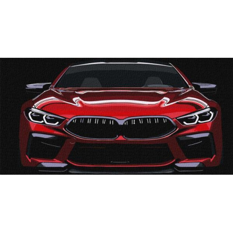 Картина за номерами "Розкішний червоний" 40х80см, термопакет, ТМ Ідейка, Україна арт: KHO5160