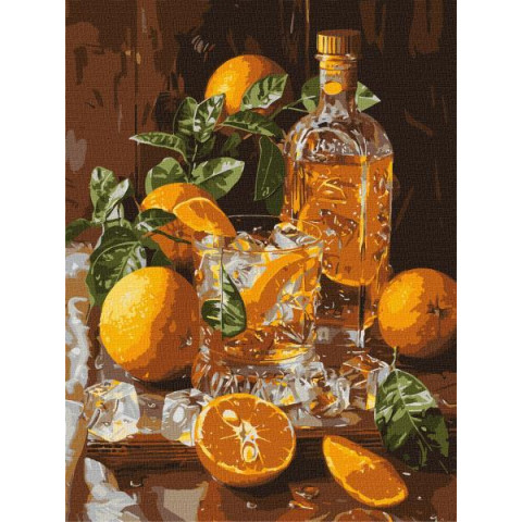 Картина за номерами "Апельсиновий вечір" 30х40см, термопакет, ТМ Ідейка, Україна арт: KHO5754